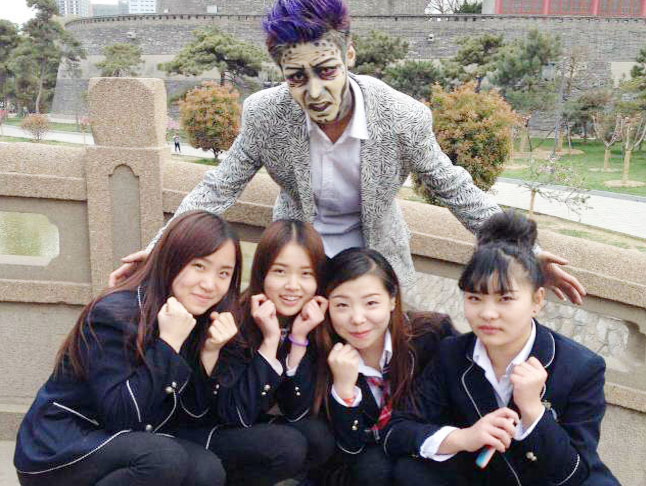 化妆造型学生合影