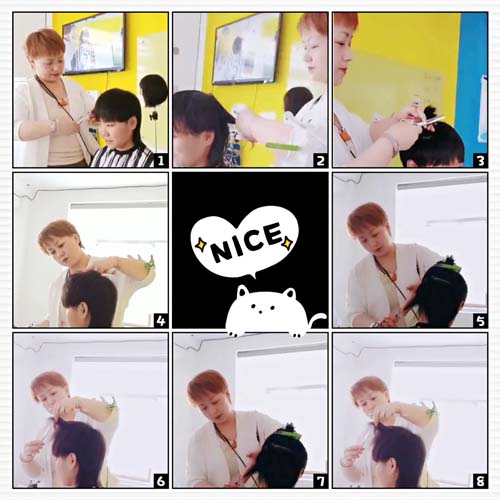 邯郸美发学校，美发班日常练习花絮